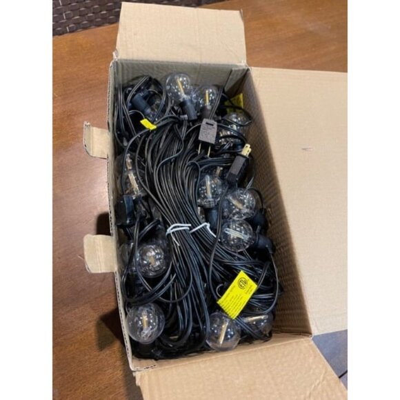 Outdoor String Lights Waterproof 100FT LED Patio Lights with 53 Shatterproof